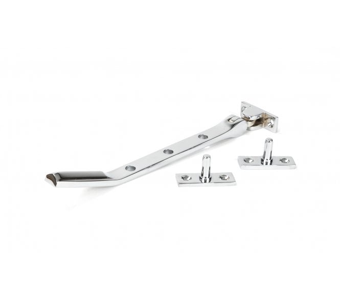From The Anvil Art Deco Casement Window Stay - Polished Chrome