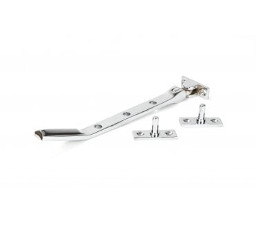 From The Anvil Art Deco Casement Window Stay - Polished Chrome