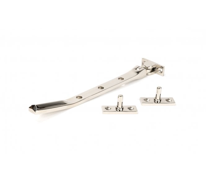 From The Anvil Art Deco Casement Window Stay - Polished Nickel