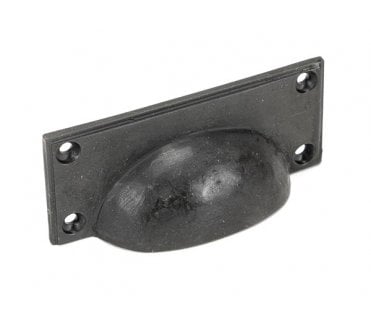 From The Anvil Art Deco Drawer Cup Pull - Beeswax