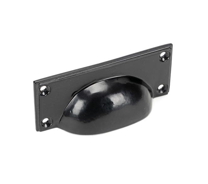 From The Anvil Art Deco Drawer Cup Pull - Black
