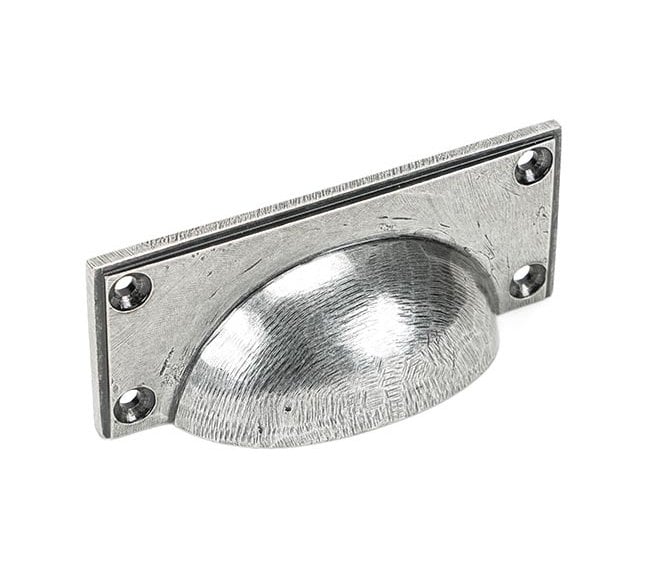 From The Anvil Art Deco Drawer Cup Pull - Pewter