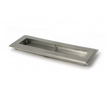 From The Anvil Art Deco Rectangular Flush Pull (Grade 316) - Satin Stainless Steel