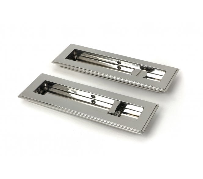 From The Anvil Art Deco Rectangular Sliding Bathroom Flush Pull Set (Grade 316) - Polished Stainless Steel