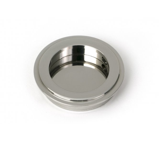 From The Anvil Art Deco Round Flush Pull (Grade 316) - Polished Stainless Steel