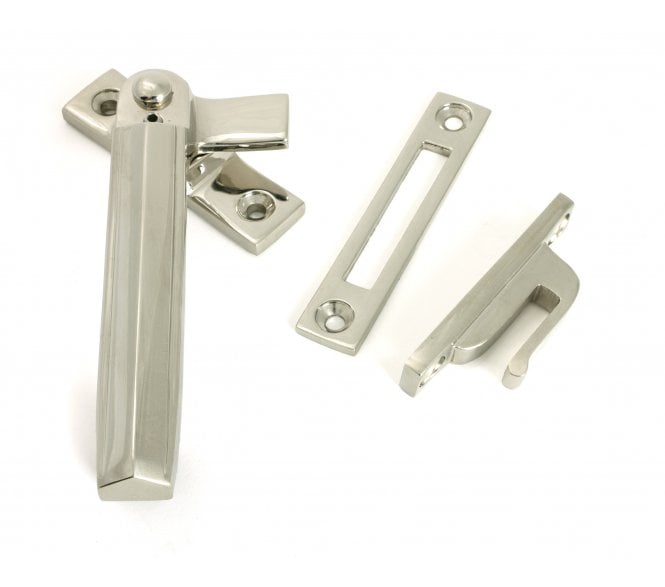 From The Anvil Art Deco Window Fastener (Lockable) - Polished Nickel