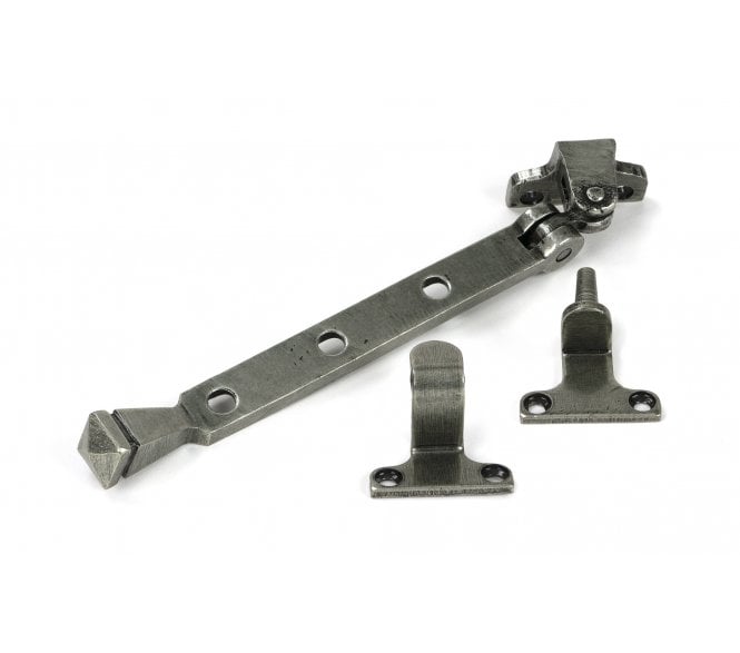 From The Anvil Avon Casement Window Stay (Steel Window) - Pewter