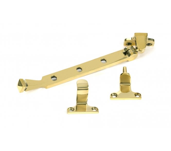 From The Anvil Avon Casement Window Stay (Steel Window) - Polished Brass