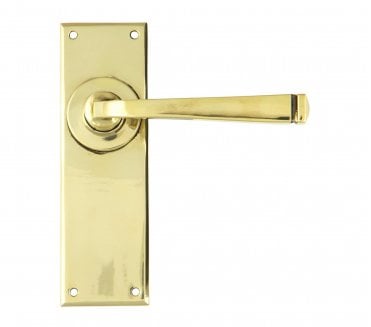 From The Anvil Avon Door Handles On Backplate - Aged Brass