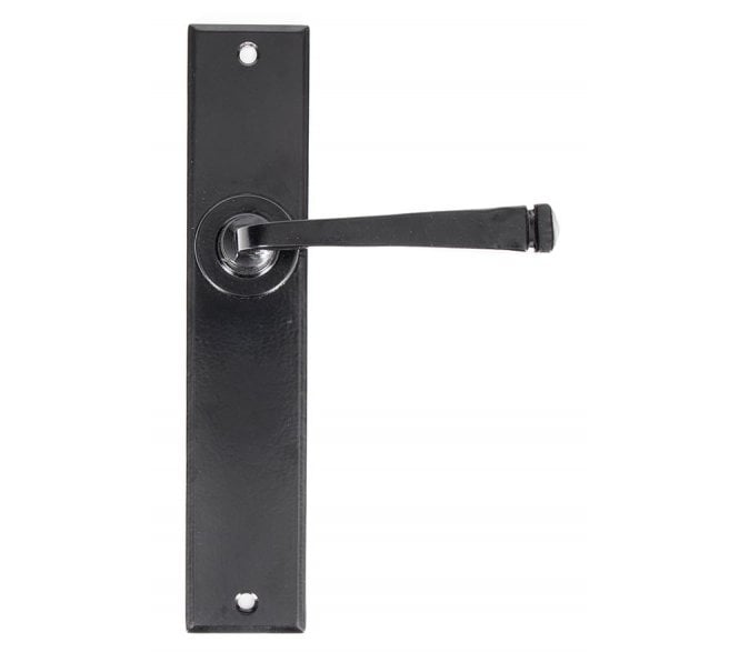From The Anvil Avon Door Handles On Long Backplate - Black