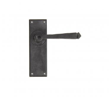 From The Anvil Avon Door Handles On Short Backplate - External Beeswax