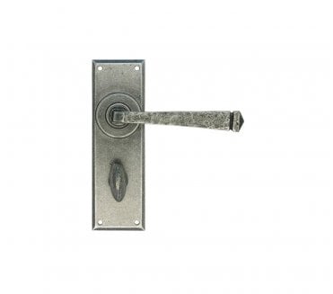From The Anvil Avon Door Handles On Short Backplate - Pewter