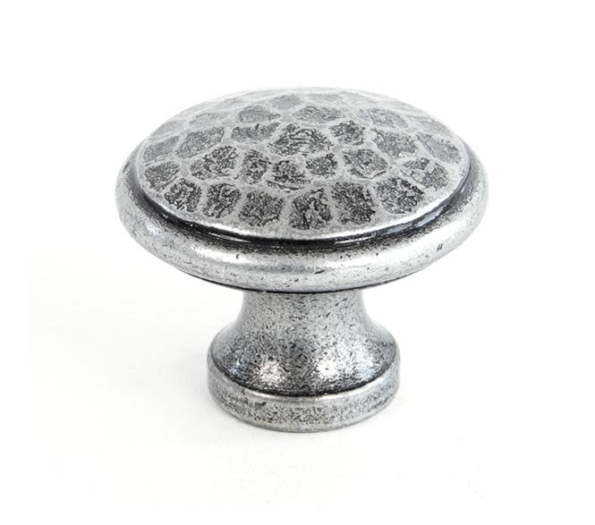 From The Anvil Beaten Cupboard Knobs - Pewter