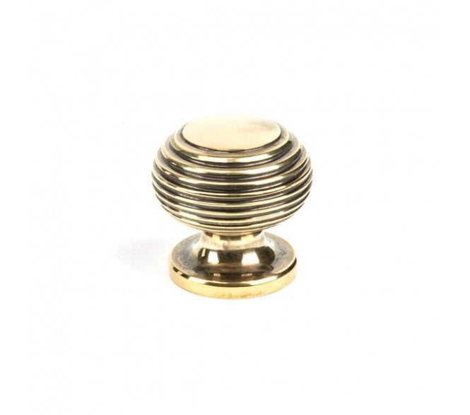 From The Anvil Beehive Cabinet Knobs - Aged Brass