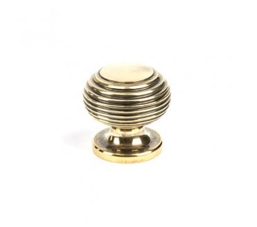 From The Anvil Beehive Cabinet Knobs - Aged Brass