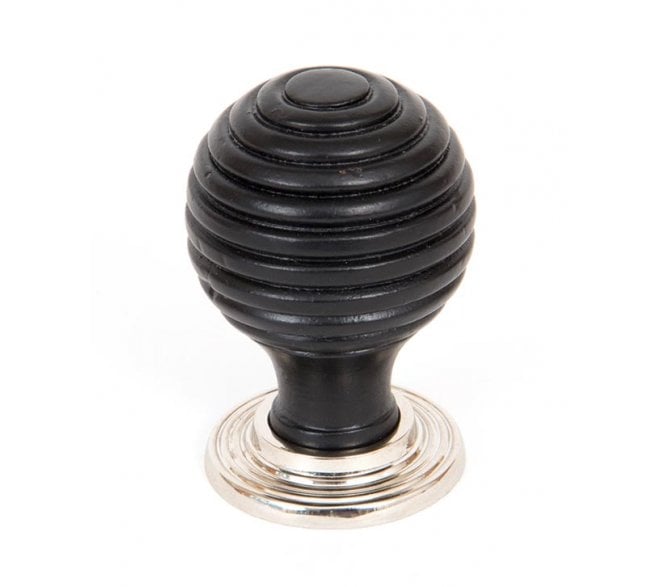 From The Anvil Beehive Cabinet Knobs - Ebony & Polished Nickel