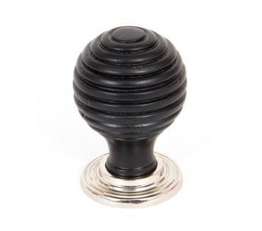 From The Anvil Beehive Cabinet Knobs - Ebony & Polished Nickel