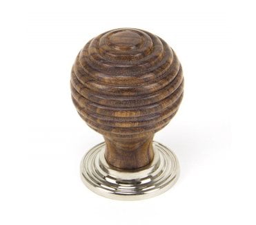 From The Anvil Beehive Cabinet Knobs - Ebony & Polished Nickel