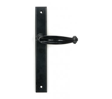 From The Anvil Black Cottage Slimline Lever Espag. Latch Set