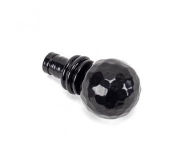 From The Anvil Black Hammered Ball Curtain Finial (pair)