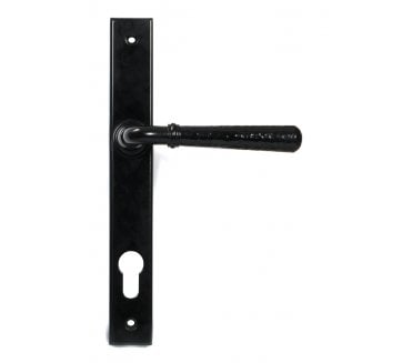 From The Anvil Black Hammered Newbury Slimline Espag. Lock Set