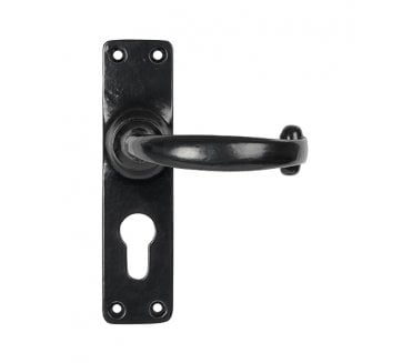 From The Anvil Black MF Lever Euro Lock Set