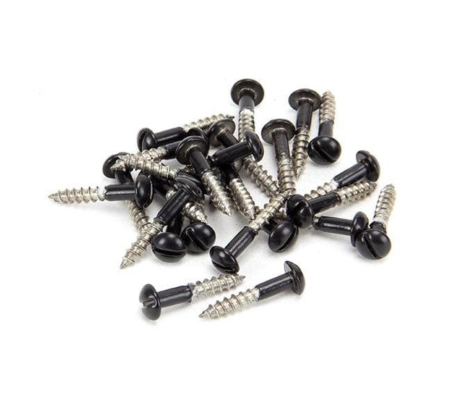 From The Anvil Black SS 3.5 x 20mm  Roundhead Screws (Pack 25)