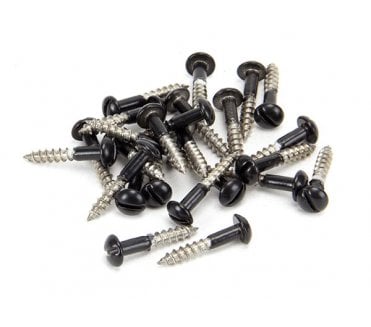 From The Anvil Black SS 3.5 x 20mm  Roundhead Screws (Pack 25)