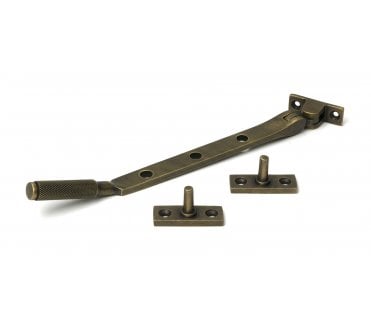 From The Anvil Brompton Casement Window Stays - Burnished Brass