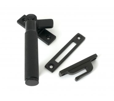 From The Anvil Brompton Knurled Window Fastener (Lockable) - Matt Black