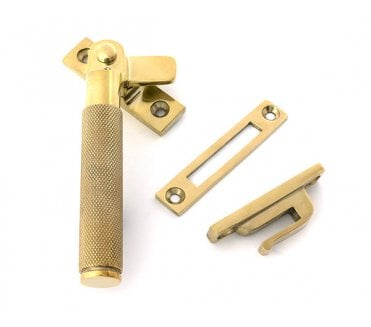 From The Anvil Brompton Knurled Window Fastener (Lockable)  Polished Brass