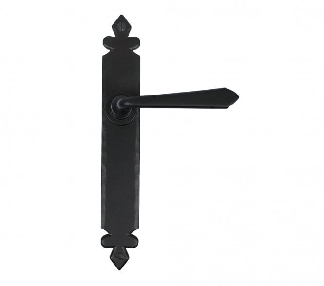 From The Anvil Cromwell Door Handles On Long Backplate - Black