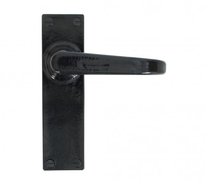 From The Anvil Deluxe Door Handles On Backplate - Black