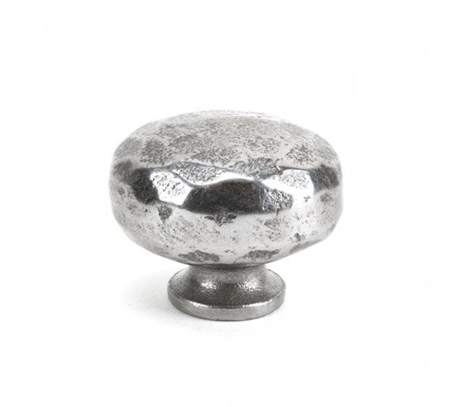 From The Anvil Hammered Cupboard Knobs - Natural Smooth