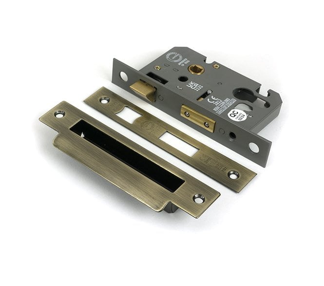 From The Anvil Euro Profile Mortice Sash Lock - Aged Brass
