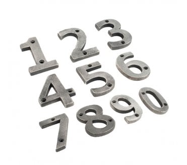 From The Anvil Front Door Numerals - 78mm - Antique Pewter