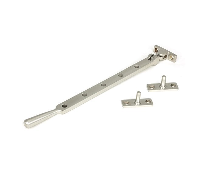 From The Anvil (Grade 316) Newbury Casement Stay - Satin Stainless Steel