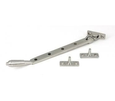 From The Anvil (Grade 316) Reeded Casement Window Stay - Satin Stainless Steel