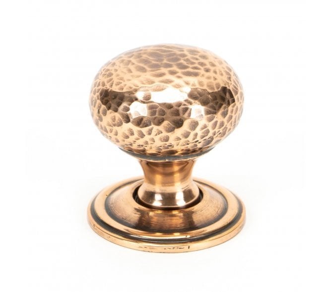 From The Anvil Hammered Mushroom Cabinet Knobs - Polished Bronze