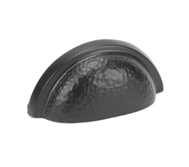 From The Anvil Hammered Regency Concealed Drawer Cup Pull - Aged Bronze