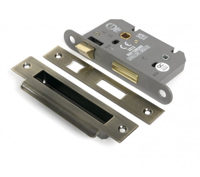 From The Anvil Heavy Duty Mortice Bathroom Lock - Aged Brass