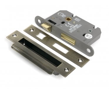 From The Anvil Heavy Duty Mortice Bathroom Lock - Aged Brass