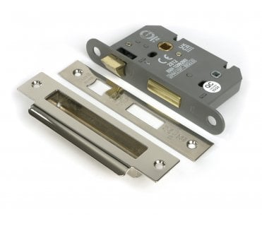 From The Anvil Heavy Duty Mortice Bathroom Lock - Polished Nickel