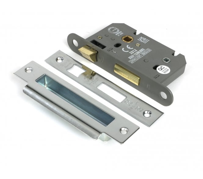 From The Anvil Heavy Duty Mortice Bathroom Lock - Polished Stainless Steel