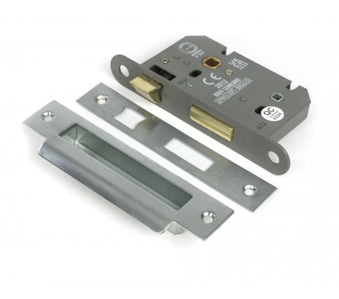 From The Anvil Heavy Duty Mortice Bathroom Lock - Satin Chrome