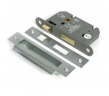 From The Anvil Heavy Duty Mortice Bathroom Lock - Satin Chrome