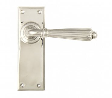 From The Anvil Hinton Door Handles On Backplate - Polished Nickel