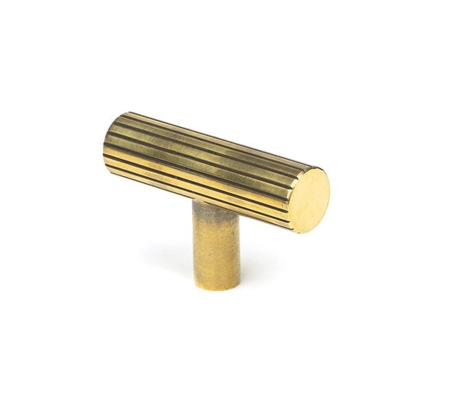 From The Anvil Judd T-Bar Cabinet Knobs - Aged Brass