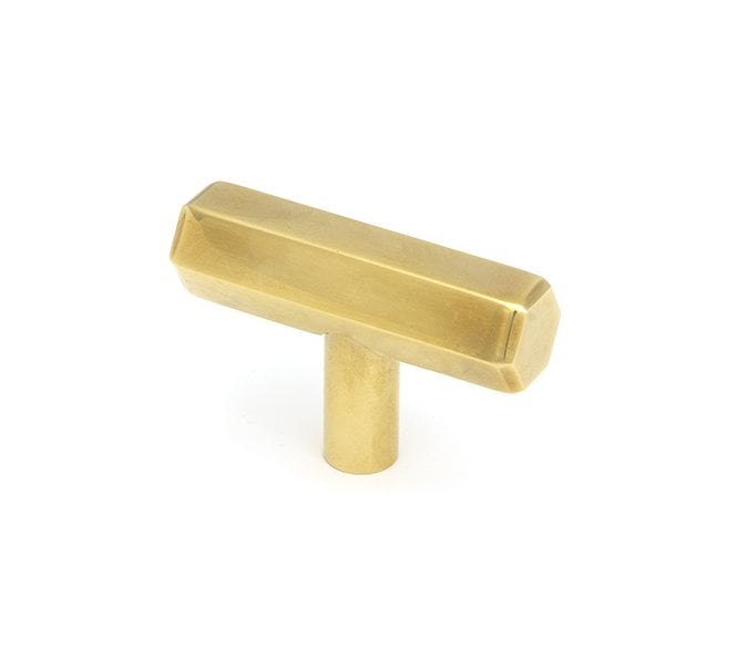 From The Anvil Kahlo T-Bar Cabinet Knobs - Aged Brass