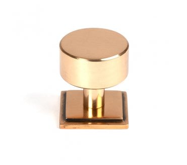From The Anvil Kelso Cabinet Knobs (Square) - Polished Bronze